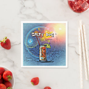 Guardanapo De Papel Cocktail de cães salgados ( nº 6 de 12 conjuntos