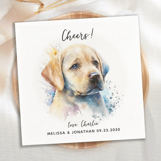 Guardanapo De Papel Cocktail de Casamento de Cães (Criador carregado)