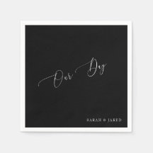 Cocktail de Casamento Personalizado B/W no Dia