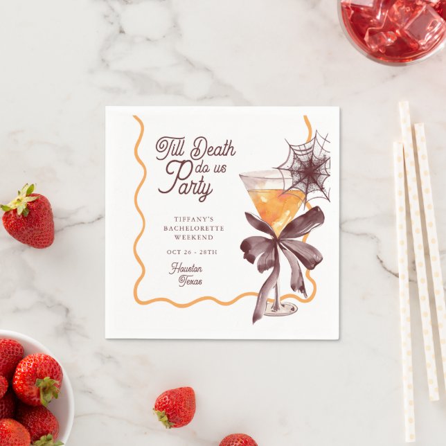 Guardanapo De Papel Cocktail de Despedida de Solteira Até que a Morte  (Insitu)