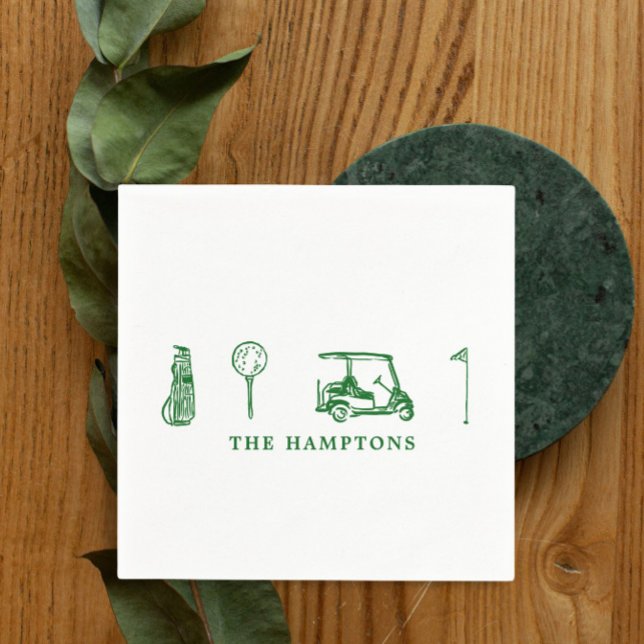 Guardanapo De Papel Cocktail de golfe (Criador carregado)