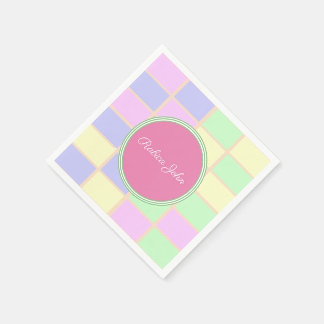 Guardanapo De Papel Cocktail de Grade de Pastel Macio Personalizado (Canto)