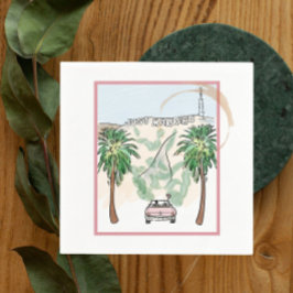 Guardanapo De Papel cocktail de Recem casados de Los Angeles