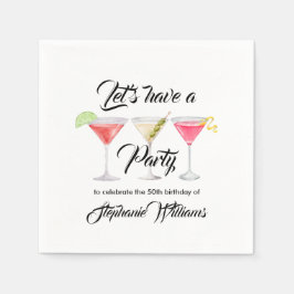 Guardanapo De Papel Cocktail de verão 50ª festa de aniversário