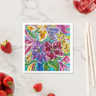 Guardanapo De Papel Cocktail floral Napkins