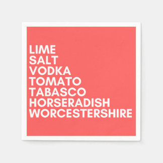 Guardanapo De Papel Cocktail napkin sangrenta maria divertida festa ve