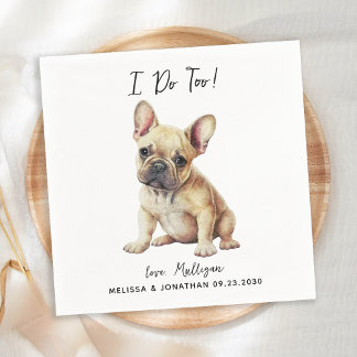 Guardanapo De Papel Cocktail personalizado de casamento de cachorro-gr
