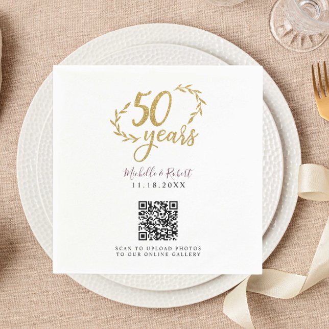 Guardanapo De Papel Código QR de 50º aniversário do compartilhamento D (Criador carregado)
