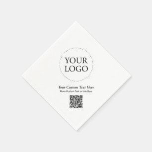 Guardanapo De Papel Código QR de Logotipo Empresarial Personalizado Si