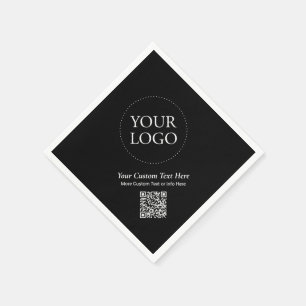 Guardanapo De Papel Código QR de Logotipo Empresarial Personalizado Si