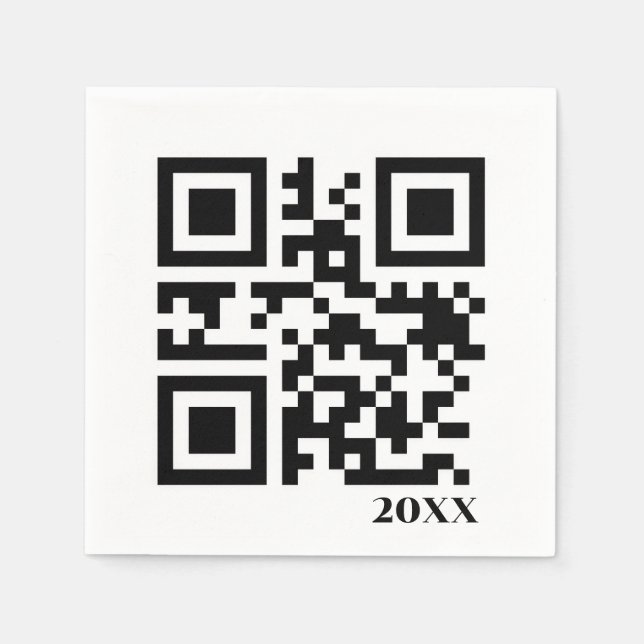 Guardanapo De Papel Código QR de Natal (Frente)