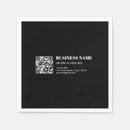 Guardanapo De Papel Código QR personalizado e texto retrô-moderno edit