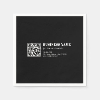 Guardanapo De Papel Código QR personalizado e texto retrô-moderno edit