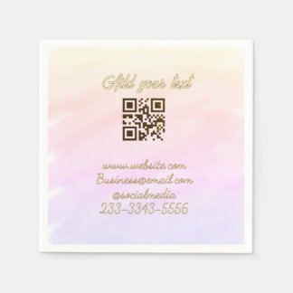 Guardanapo De Papel código QR personalizado simples adicione o texto d