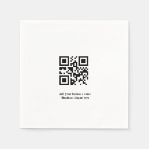 Guardanapo De Papel Código QR personalizado simples adicione seu nome