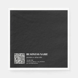 Guardanapo De Papel Código QR personalizado & Texto retrô-moderno edit