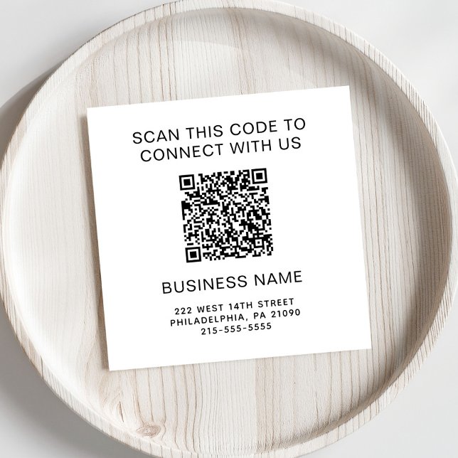 Guardanapo De Papel Código QR Promocional (Modern QR Code Company Promotional Napkins)