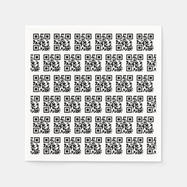 Guardanapo De Papel Códigos QR de Boas Festas (Frente)
