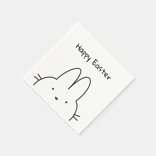 Guardanapo De Papel Coelhinho da Páscoa Feliz Fofo (Canto)