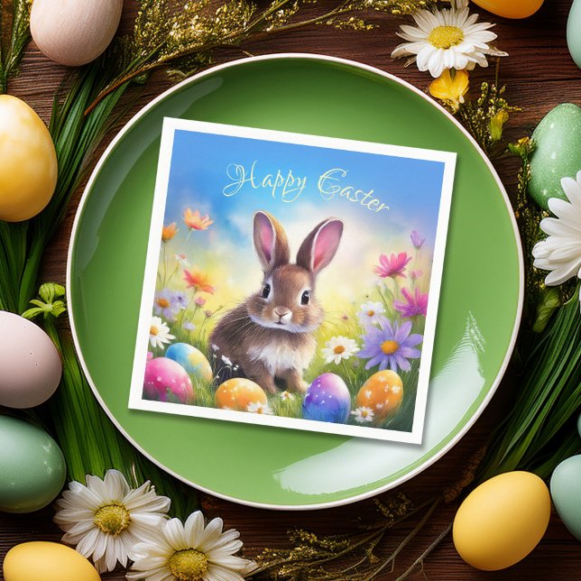 Guardanapo De Papel Coelhinho de Páscoa castanho-bonito (Criador carregado)