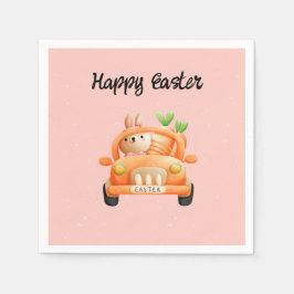 Guardanapo De Papel Coelhinho do driver do felz pascoa a rosa