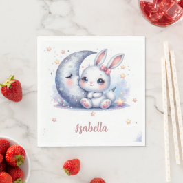 Guardanapo De Papel coelhinho fofo e aniversário da lua 