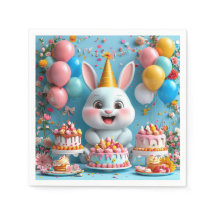 Coelho Adorável Comemora Aniversário