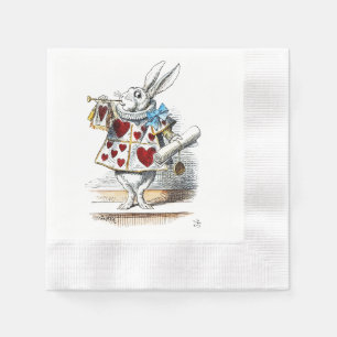 Guardanapo De Papel Coelho Branco Alice no País das Maravilhas Coelho 