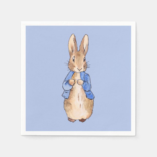 Guardanapo De Papel Coelho clássico de jaqueta azul (Frente)