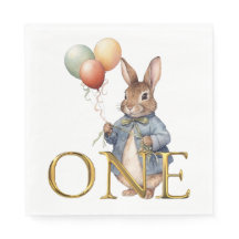 Coelho com balões Primeiro Aniversário UM