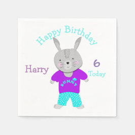 Guardanapo De Papel Coelho Engraçado Coelho Parecido Festa de aniversá