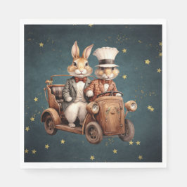 Guardanapo De Papel Coelhos de natais vintages