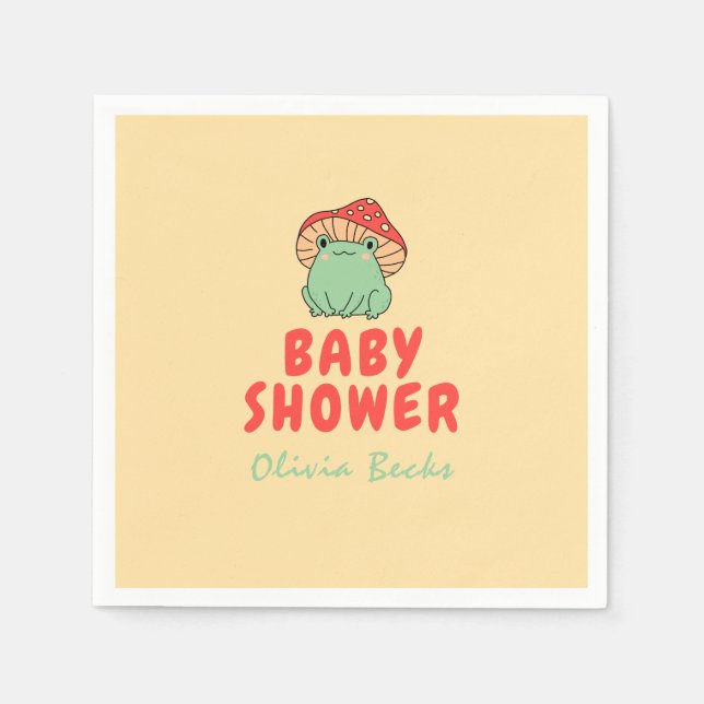 Guardanapo De Papel Cogumelo com Chá de fraldas de Sapo (Frente)