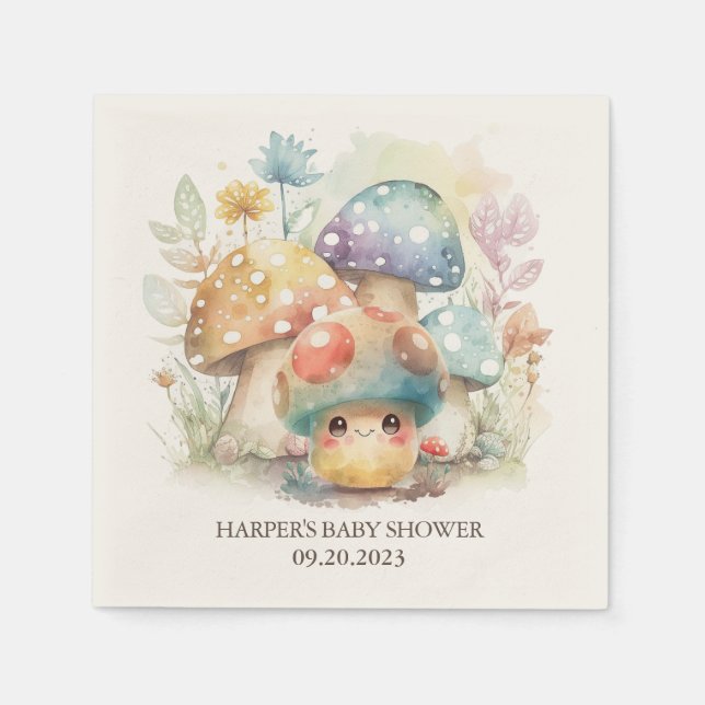 Guardanapo De Papel Cogumelo Whimsical (Frente)