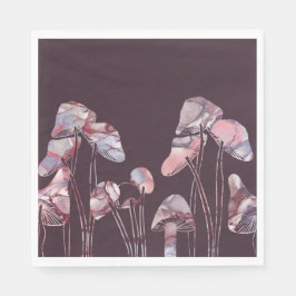 Guardanapo De Papel Cogumelos de tinta púrpura