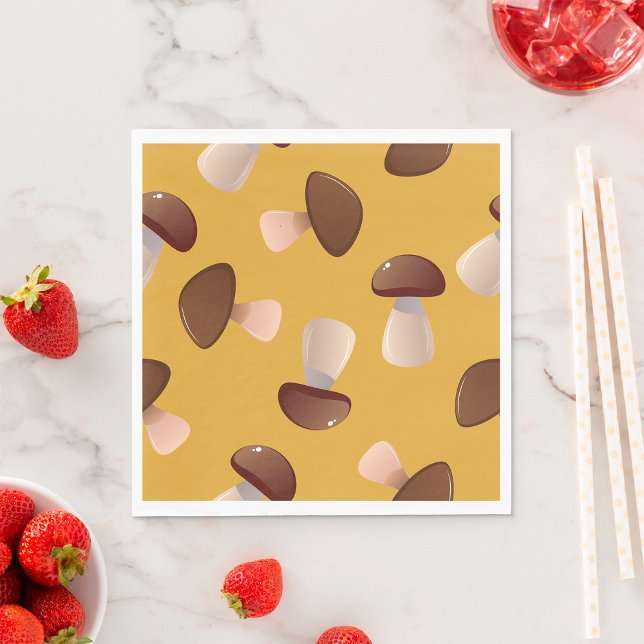 Guardanapo De Papel Cogumelos Marrons (Criador carregado)