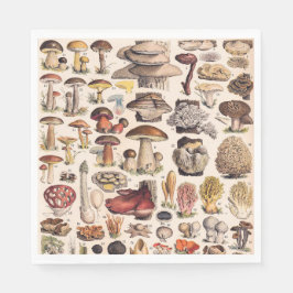 Guardanapo De Papel Cogumelos Vintage Por Adolphe Millot