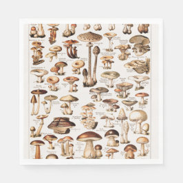Guardanapo De Papel Cogumelos Vintage Por Adolphe Millot
