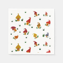 Guardanapo De Papel Cogumelos White Standard Cocktail Paper Napkins