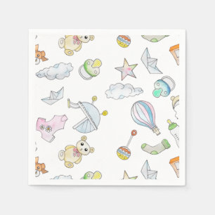 Guardanapo De Papel Coisas De Bebê Divertidas