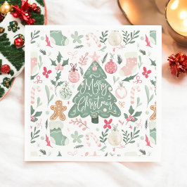 Guardanapo De Papel Coisas de Natal bonitas Padrão de Ilustração
