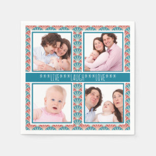 Guardanapo De Papel Colagem de Fotos com Padrão Decorativo do Ventila