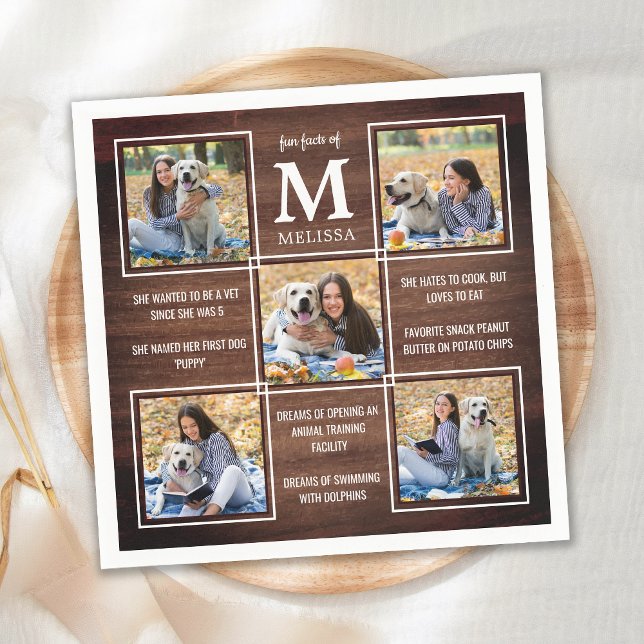 Guardanapo De Papel Colagem de Fotos Única de Fatos de Diversão de For (Criador carregado)