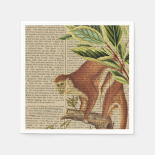 Guardanapo De Papel Colagem de Macaco Vintage