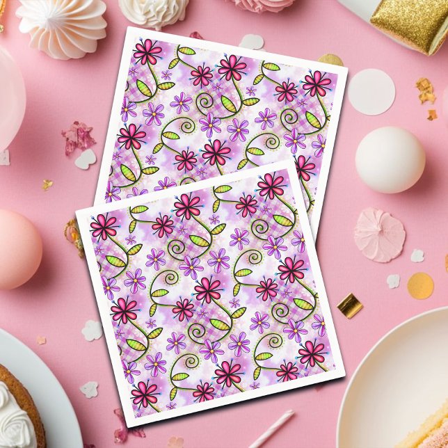 Guardanapo De Papel Colagem Floral do Arco-Íris Holográfico (Criador carregado)