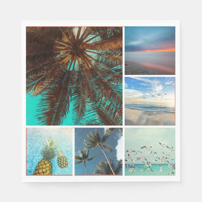 Guardanapo De Papel Colagem Personalizada de Fotografias 6 Cartolina d (Frente)