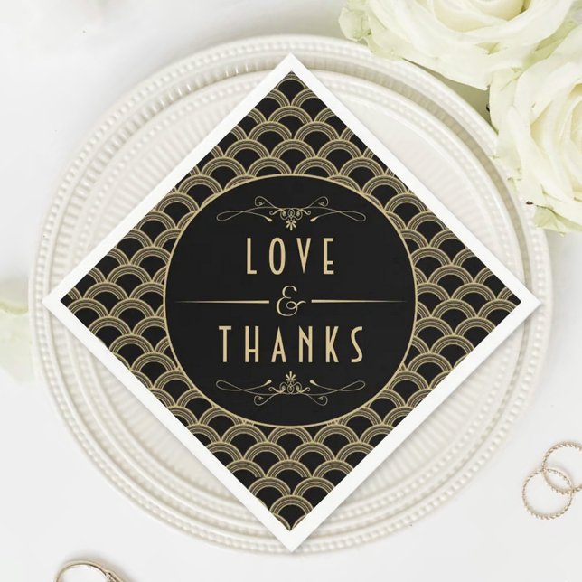 Guardanapo De Papel Coleção de Casamentos Art Deco Gatsby, de 1920 (Criador carregado)