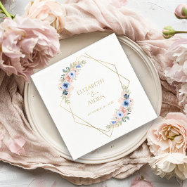 Guardanapo De Papel Coleção de Casamentos Azuis de Peach Napkins