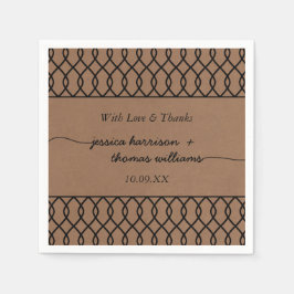 Guardanapo De Papel Coleção de Casamentos de Kraft Whimsical Modern