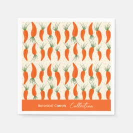Guardanapo De Papel Coleção de Cenouras Botânicas